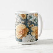 パステルオレンジアンドホワイトカーネーション コーヒーマグカップ (正面右)