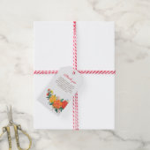 パステルオレンジイエロー春ダリアフラワーズ結婚ーズ ギフトタグ (より糸付き)