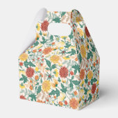 パステルオレンジイエロー春ダリアフラワーズ結婚ーズ フェイバーボックス (裏面サイド)