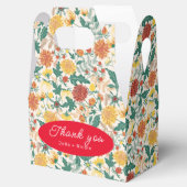 パステルオレンジイエロー春ダリアフラワーズ結婚ーズ フェイバーボックス (オープン)