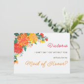 パステルオレンジイエロー春ダリアフラワーズ結婚ーズ メニュー (スタンド正面)