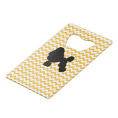 パステルオレンジシェブロンウィズプードル クレジットカード栓抜き (正面アングル)