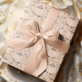 パステルオレンジスウィートリトルカンプキンベビー ラッピングペーパー