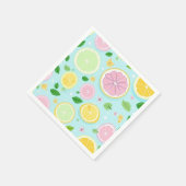 パステルオレンジパターンペーパーナプキン スタンダードカクテルナプキン (角)