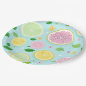 パステルオレンジパターン ペーパープレート (アングル)