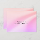 パステルオレンジパープルシンプルサンキューカード 招待状 (正面/裏面)