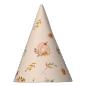 パステルオレンジ秋リトルカボチャ誕生日 パーティーハット (右)