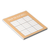 パステルオレンジ9バイ9スドクテンプレート ノートパッド (アングル)