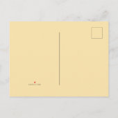 パステルオレンジ&ピンクフローラキリン赤ちゃんシャワー インビテーションポストカード (裏面)