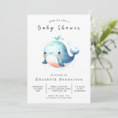 パステルオンライン鯨ベビーシャワー 招待状 (スタンド正面)