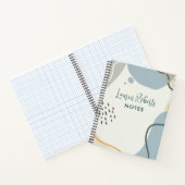 パステルオーガニックカラーの形状と線の背景 ノートブック (内部)