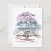 パステルオークツリーお祝いオブライフカード 招待状 (正面)