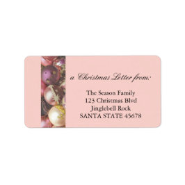 パステルオーナメントクリスマスレター ラベル