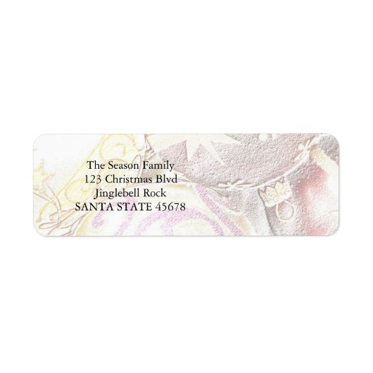 パステルオーナメントクリスマス ラベル (正面)