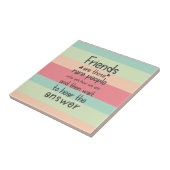 パステルカウトフレンドレフレンドフレンドフレンド引用文ストライプ タイル (側面)