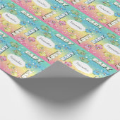 パステルカウトベビー水玉模様🦉オウルズ ラッピングペーパー (角)