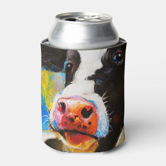 パステルカウーポートレートモダン絵を描ズ 缶クーラー (缶正面)