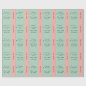 パステルカスタマイズソフトピーチジャングルミスト誕生日 ラッピングペーパー (フラット)