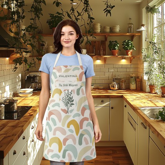 パステルカスタムアーシュ付きハーブウィスペラー エプロン