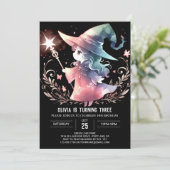 パステルカスタムウィザード誕生日 招待状 (スタンド正面)