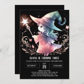 パステルカスタムウィザード誕生日 招待状 (正面/裏面)