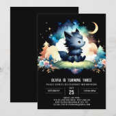 パステルカスタムウルフ誕生日 招待状 (正面/裏面)