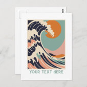パステルカスタムズのプリントポストカードジャイアントウェーブ ポストカード (正面/裏面)