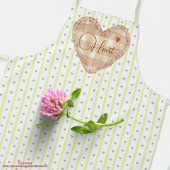 パステルカスタムハートパタかわいらしーン エプロン