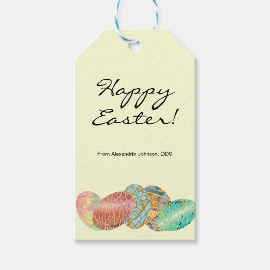 パステルカスタムビジネススポンサーイースターエッグハント ギフトタグ (正面)