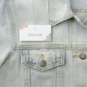 パステルカスタムピンククリーンシンプルホテル 名札 (インサイチュ)