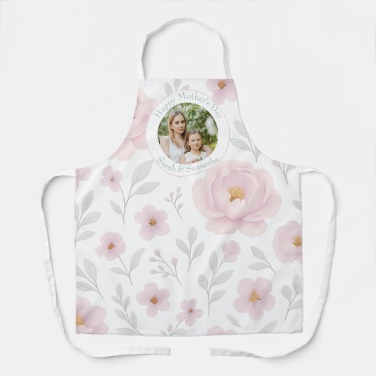 パステルカスタムフラワーマザーズデイエプロン エプロン (正面)