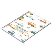 パステルカスタムブルーとオレンジの車名 ノートブック (左側)