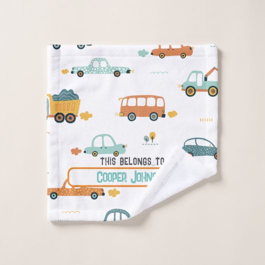 パステルカスタムブルーとオレンジ ウォッシュタオル (ウォッシュタオル)