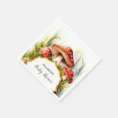 パステルカスタムマッシュルームベイビーシャワー スタンダードカクテルナプキン (角)