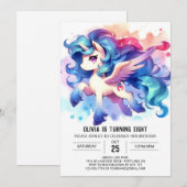 パステルカスタム誕生日 招待状 (正面/裏面)