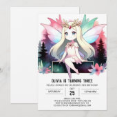 パステルカスタム誕生日 招待状 (正面/裏面)