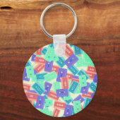 パステルカセットテープ – 90年代の美音楽 キーホルダー (正面)