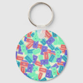 パステルカセットテープ – 90年代の美音楽 キーホルダー (裏面)