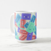 パステルカセットテープ – 90年代の美音楽 コーヒーマグカップ (正面左)