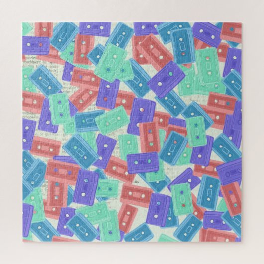 パステルカセットテープ – 90年代の美音楽 ジグソーパズル (縦)