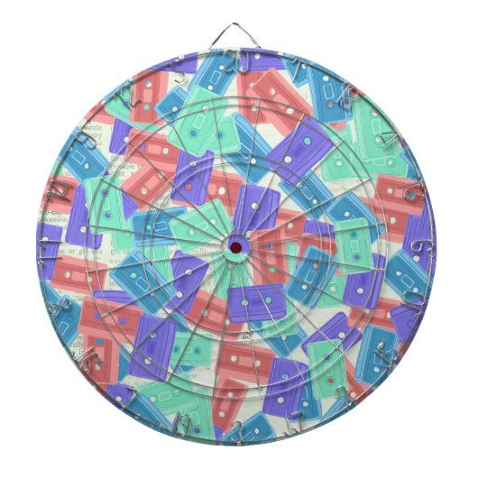 パステルカセットテープ – 90年代の美音楽 ダーツボード (正面)