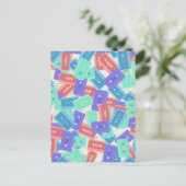 パステルカセットテープ – 90年代の美音楽 ポストカード (スタンド正面)