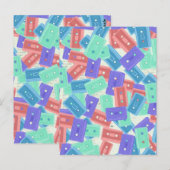 パステルカセットテープ – 90年代の美音楽 ポストカード (正面/裏面)