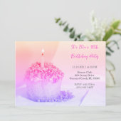 パステルカップケカラフルーキ30歳の誕生日の招待状 招待状 (スタンド正面)