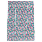 パステルカップケーキクリスマスツリー ミディアムペーパーバッグ (裏面)