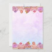パステルカップケーキシャワー招待状 招待状 (裏面)