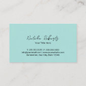 パステルカップケーキスイートトリートベーカリーミントグリーン 名刺 (裏面)