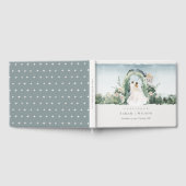 パステルカップルフローラガーデンアーチボタニカル結婚ズ ゲストブック (全面)