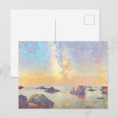 *~パステルカネレビーチイタリア日没AP12 ポストカード (正面/裏面)