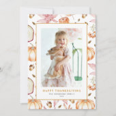 パステルカボチャとリンゴ感謝記念撮影 シーズンカード (正面)